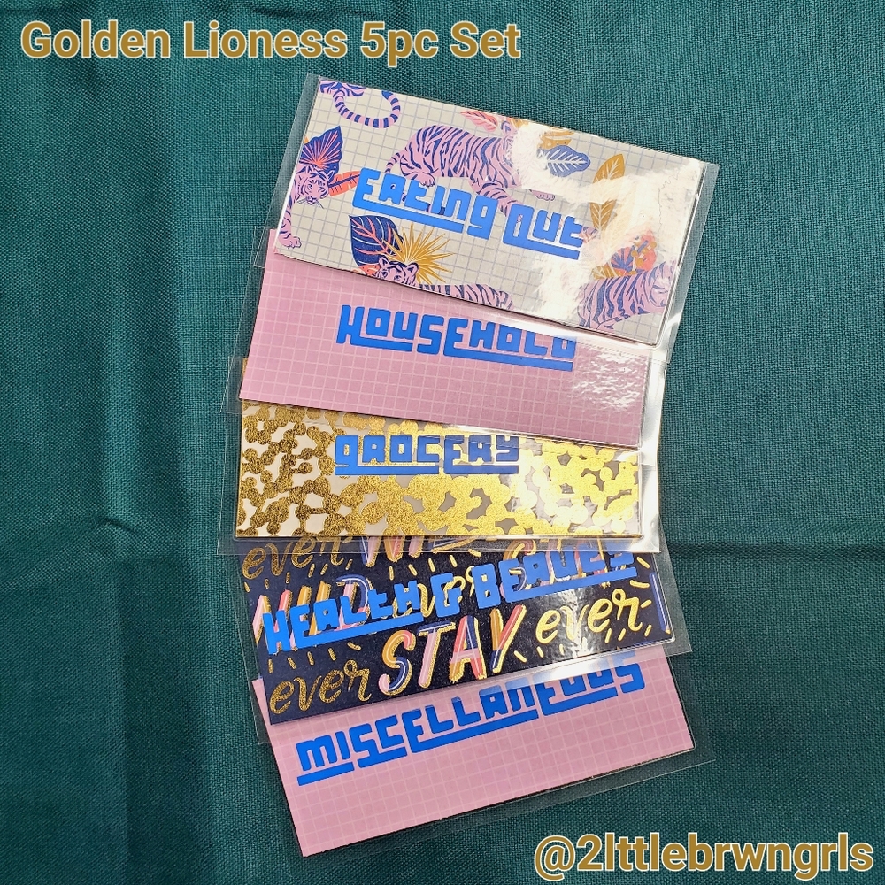 2LBG Golden Lioness Cash Envelopes - Set of 5